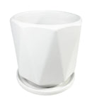 Cachepô de Cerâmica Branco 25cm